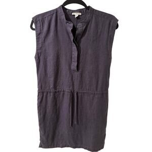 Standard James Perse Linen Sleeveless Drawstring Waist Navy Dress, size 1 (S)